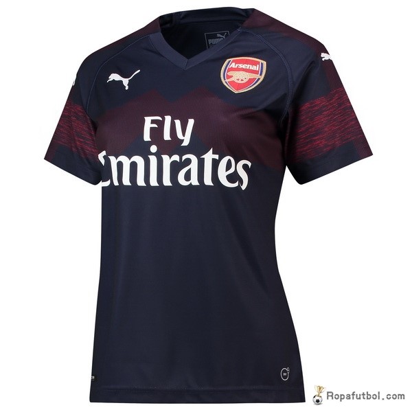 Camiseta Arsenal Replica Segunda Ropa Mujer 2018/19 Azul Marino